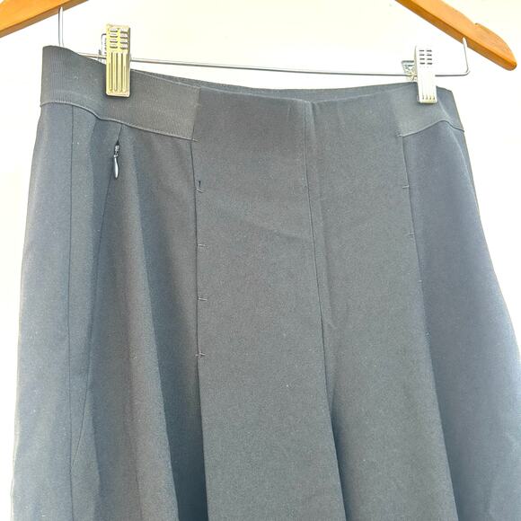 Elie Tahari Wide Leg Front Slit Trousers Black Flowy Size 4 Slit Leg Pants - Picture 5 of 10